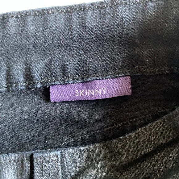 NYDJ Not Your Daughter's Jeans Shiny Dark Blue Marca Skinny Jeans Size 4/38 - Picture 3 of 7